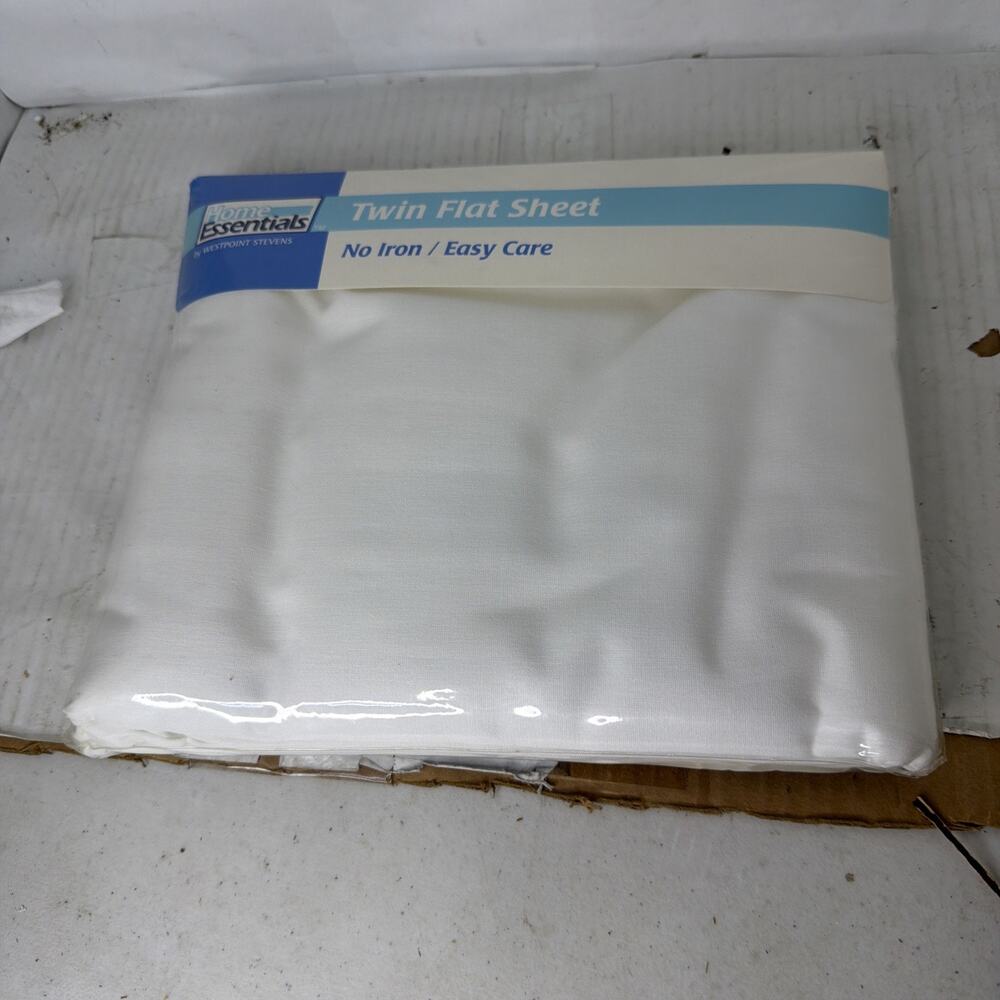 Vintage Westpoint Stevens Twin Flat Sheet White Made In USA New And Sealed